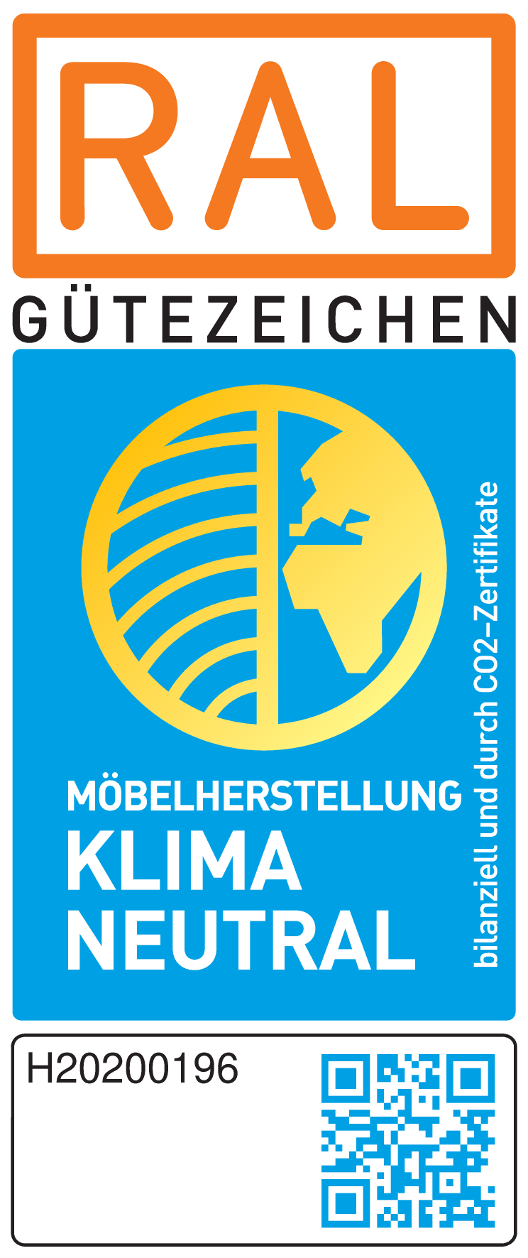 Label Klimaneutralität Wöstmann Markenmöbel